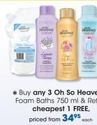 Oh So Heavenly Foam Baths-750ml & Refills-Each