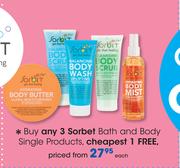 Sorbet Bath & Body Single Products-Each