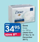 Dove Soap-4 x 100g Each