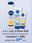 Nivea Q10 Hand & Body Products-Each