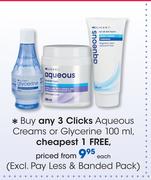 Clicks Aqueous Creams Or Glycerine-100ml Each