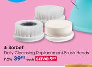 Sorbet Daily Cleansing Replacement Brush Heads-Each
