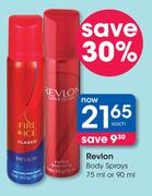 Revlon Body Sprays-75ml Or 90ml Each