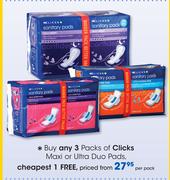 Clicks Maxi Or Ultra Duo Pads-Per Pack