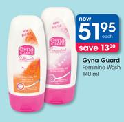 Gyna Guard Feminine Wash-140ml Each
