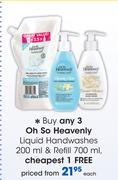 Oh So Heavenly Liquid Handwashes-200ml And Refill-700ml-Each