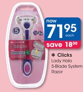 Clicks Lady Halo 5 Blade System Razor