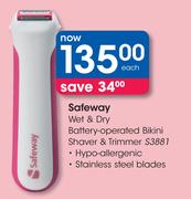 Safeway Wet And Dry Battery Operated Bikini Shaver And Trimmer S3881