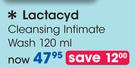 Lactacyd Cleansing Intimate Wash-120ml