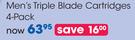 Clicks Men's Triple Blade Cartridges 4 Pack-Per Pack