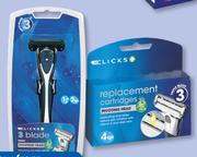 Clicks Men's Triple Blade Razors-Per Pack