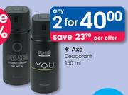 Axe Deodorant-2 x 150ml