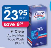 Clere Active Men Face Wash-100ml
