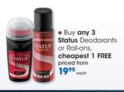 Status Deodorants Or Roll-Ons-Each