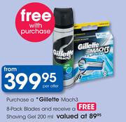 Gillette Mach 3 8 Pack Blades 