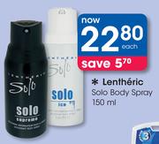 Lentheric Solo Body Spray-150ml Each