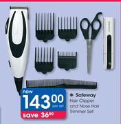 Safeway Hair Clipper And Nose Hair Trimmer Set-Per Set
