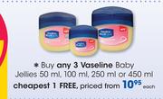 Vaseline Baby Jellies-50ml, 100ml, 250ml Or 450ml Each