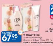 Happy Event Antenatal Massage Cream Or Lotion-125 Or 200ml Each