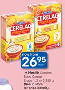 Nestle Cerelac Baby Ceral Stage 1, 2 Or 3-250g Each