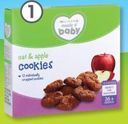 Clicks Made 4 Baby Oat & Apple Toddler Cookies-160g