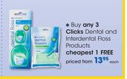 Clicks Dental And Interdental Floss Products-Each