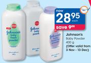 Johnson's Baby Powder-400g Each