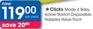 Clicks Made 4 Baby Active Stretch Disposable Nappies Value Pack-Per Pack