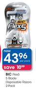 BIC Flex5 5 Blade Disposable Razors-2 Pack