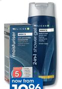 Clicks Men's 2-In-1 Shower Gel-400ml Each