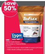 GNC Tri Flex Soft Chews Chocolate Or Peanut Butter 60 Chews-Per Pack