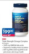 GNC Triple Strength Omega Complex 90 Softgels-Per Pack