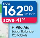 Vita Aid Sugar Balance 120 Tablets