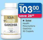 Solal Health Prescriptions Garcinia 30 Caplets