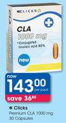 Clicks Premium Cla 1000mg 30 Capsules-Per Pack