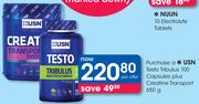 USN Testo Tribulus 100 Capsules Plus Creatine Transport-650g