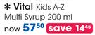 Vital Kids A-Z Multi Syrup-200ml