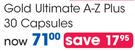 Vital Gold Ultimate A-Z Plus 30 Capsules- Per Pack