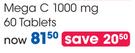 Bettaway Mega C 1000mg 60 Tablets
