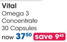 Vital Omega 3 Concentrated 30 Capsules-Per Pack