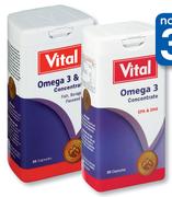 Vital Omega 3 Concentrated 30 Capsules-Per Pack