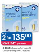 Clicks Evening Primrose Oil Double Strength 2 x 90 Capsules