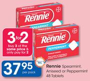Rennie Spearmint, Aniseed Or Peppermint 48 Tablets-Per Pack