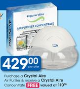 Crystal Aire Air Purifier+ Free Crystal Aire Concentrate-Per Offer