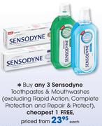 Sensodyne Toothpastes&Mouthwashes(Excluding Rapid Action,Complete Protection And Repair&Protect)Each