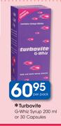 Turbovite G-Whiz Syrup-200ml Or 30 Capsules-Per Pack
