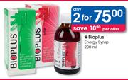 Bioplus Energy Syrup-2x200ml