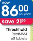 Threshhold RealMSM Tablets-60's