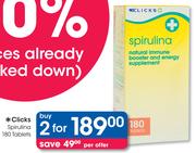 Clicks Spirulina Tablets-2 x 180's