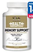 Solal Health Prescriptions Memory Support Capsules-60's